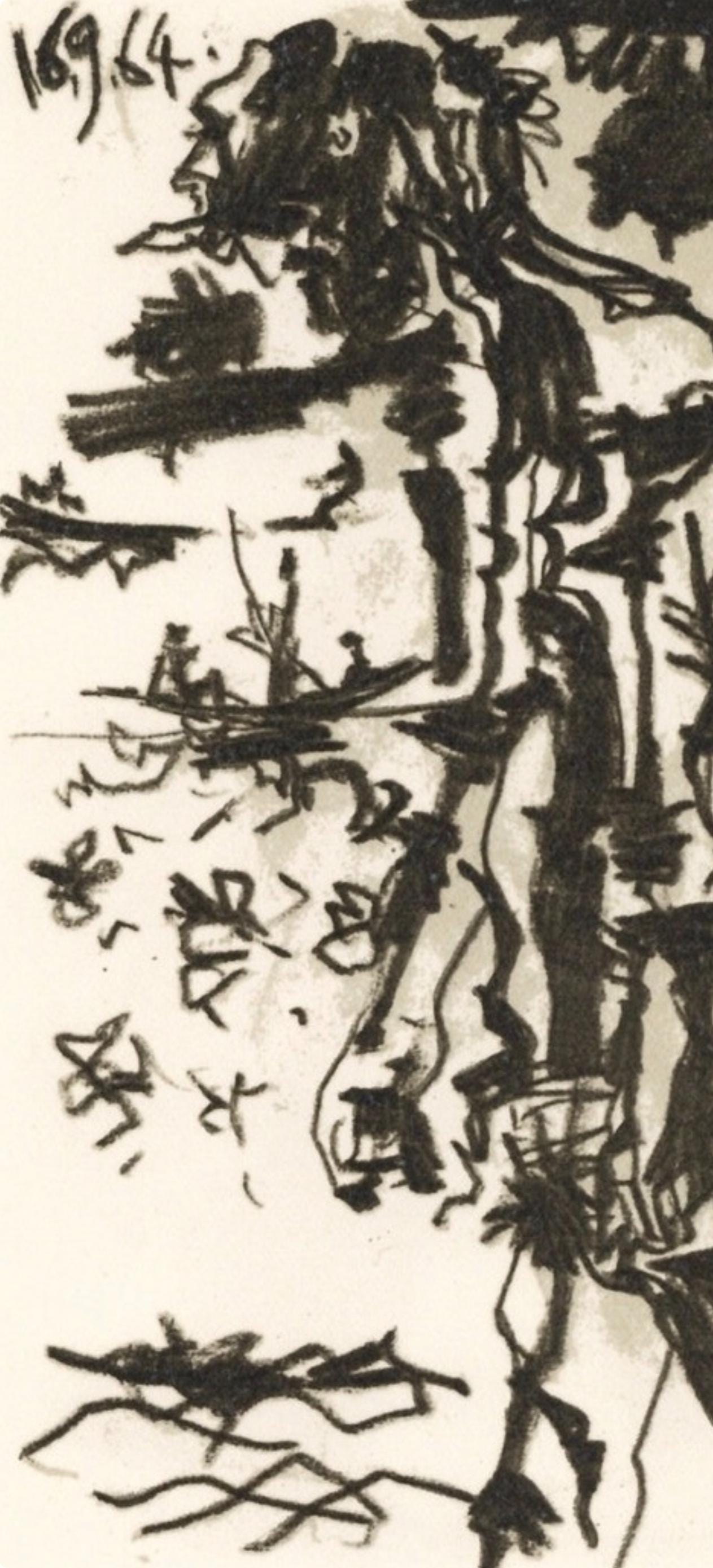 Pablo Picasso, 16.9.64. (Cramer 148), Le Got Du Bonheur, Mixed Media Lithograph