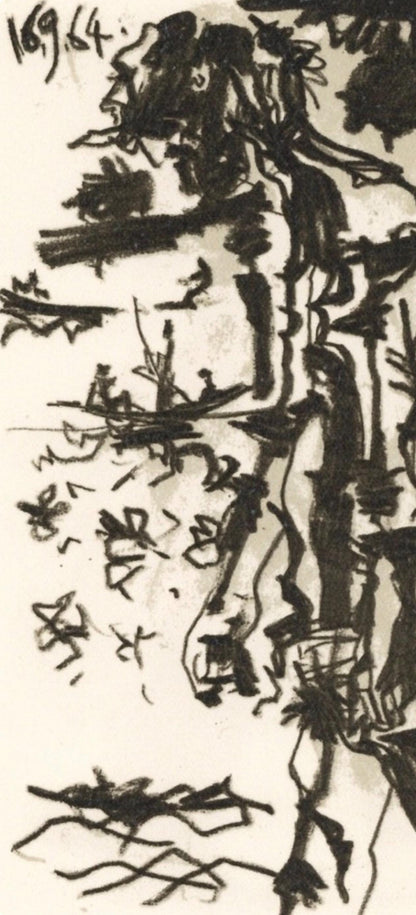 Pablo Picasso, 16.9.64. (Cramer 148), Le Got Du Bonheur, Mixed Media Lithograph