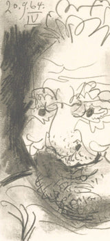 Pablo Picasso, 20.9.64. Iv (Cramer 148), Le Got Du Bonheur, Mixed Media Lithograph