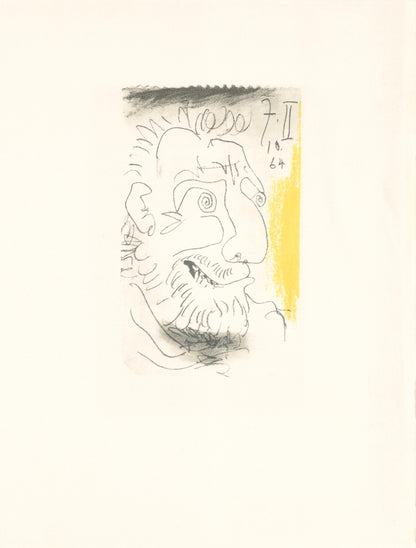 Pablo Picasso, 7.10.64. Ii (Cramer 148), Le Got Du Bonheur, Mixed Media Lithograph