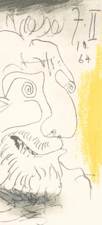 Pablo Picasso, 7.10.64. Ii (Cramer 148), Le Got Du Bonheur, Mixed Media Lithograph
