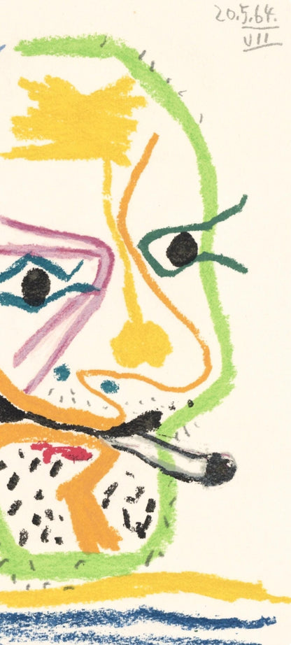 Pablo Picasso, 20.5.64. Vii (Cramer 148), Le Got Du Bonheur, Mixed Media Lithograph