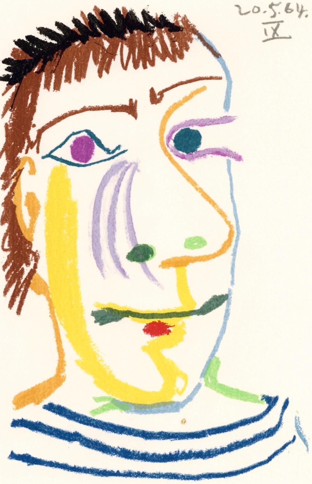 Pablo Picasso, 20.5.64. Ix (Cramer 148), Le Got Du Bonheur, Mixed Media Lithograph