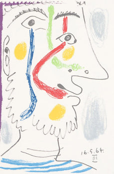 Pablo Picasso, 16.5.64. Iii (Cramer 148), Le Got Du Bonheur, Mixed Media Lithograph