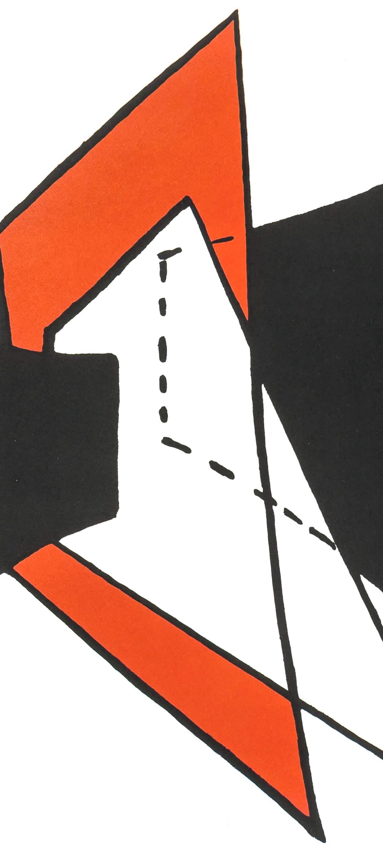 Alexander Calder, Les Triangles, Stabiles Derrire Le Miroir, Lithograph