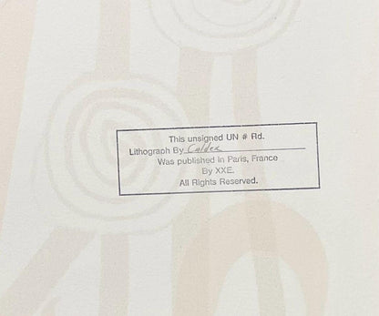 Alexander Calder, Composition, Magie Eolienne, Socit Internationale D'Art Xxe Sicle, Lithograph