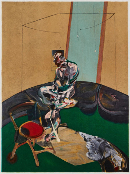 Francis Bacon, Portrait Of George Dyer Staring At Blind-Cord, Derrire Le Miroir, Lithograph