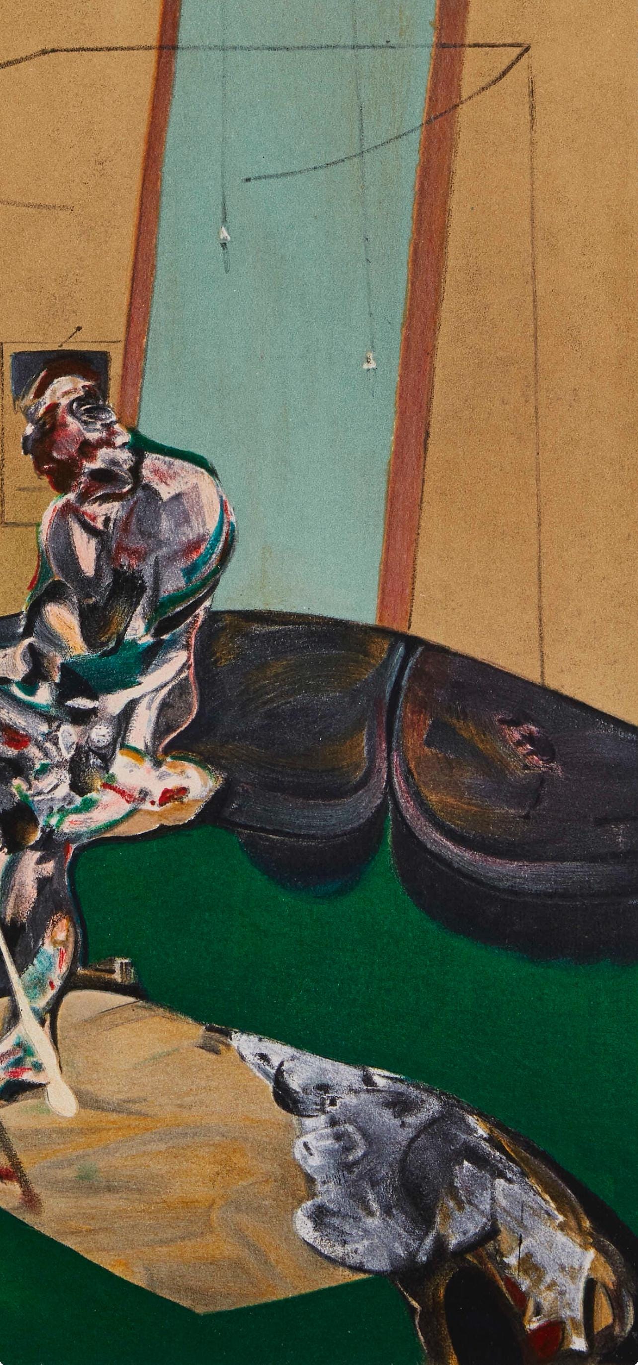 Francis Bacon, Portrait Of George Dyer Staring At Blind-Cord, Derrire Le Miroir, Lithograph