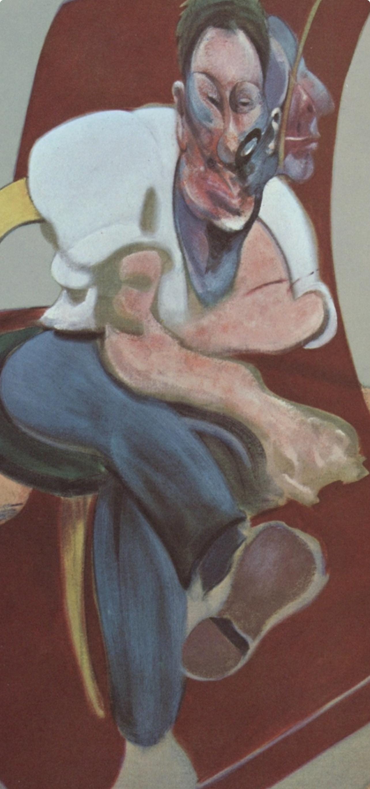 Francis Bacon, Study For Portrait Of Lucian Freud, Derrire Le Miroir, Lithograph