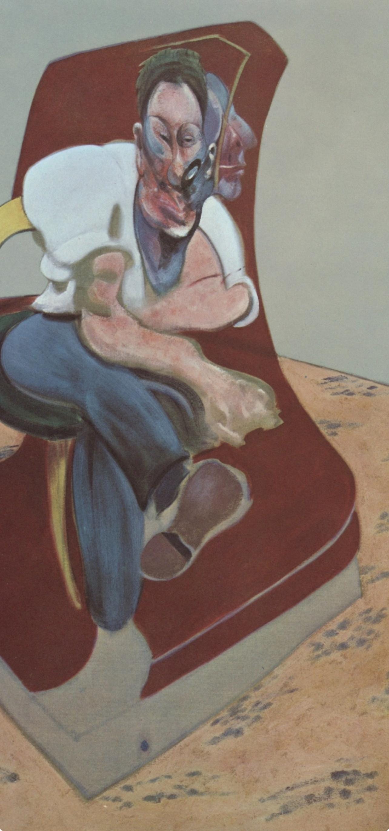 Francis Bacon, Study For Portrait Of Lucian Freud, Derrire Le Miroir, Lithograph