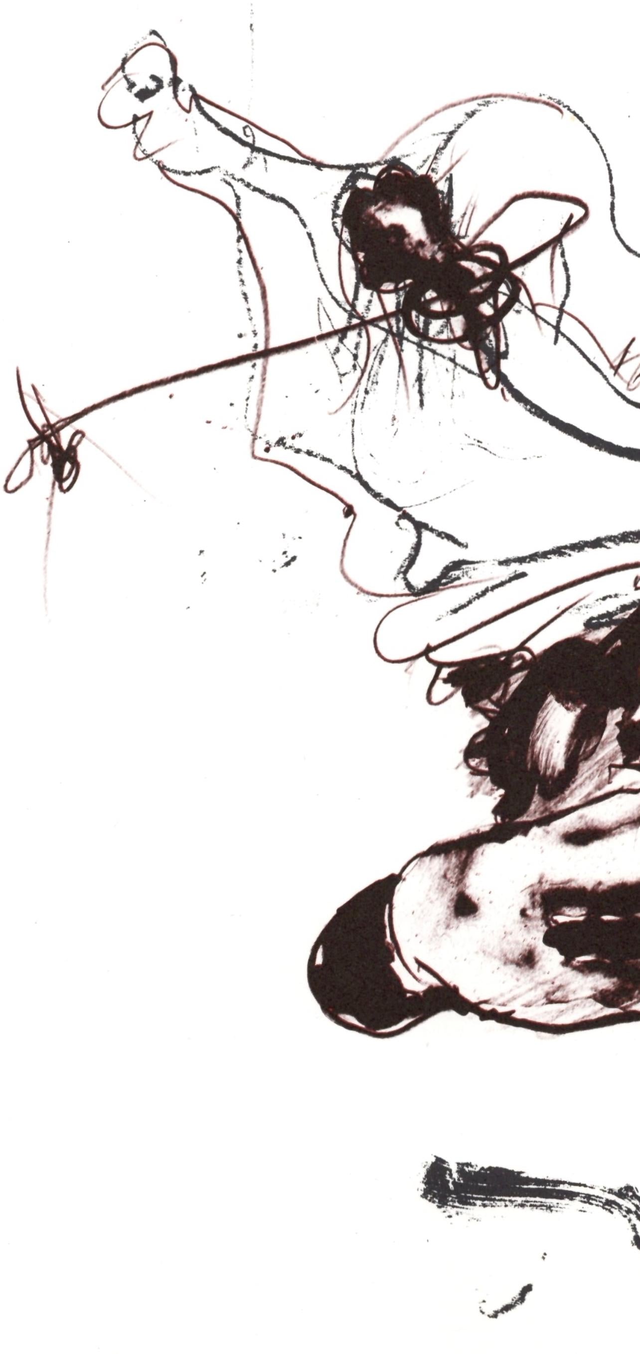 Paul Rebeyrolle, Composition, Hommage Aim Et Marguerite Maeght, Derrire Le Miroir, Lithograph