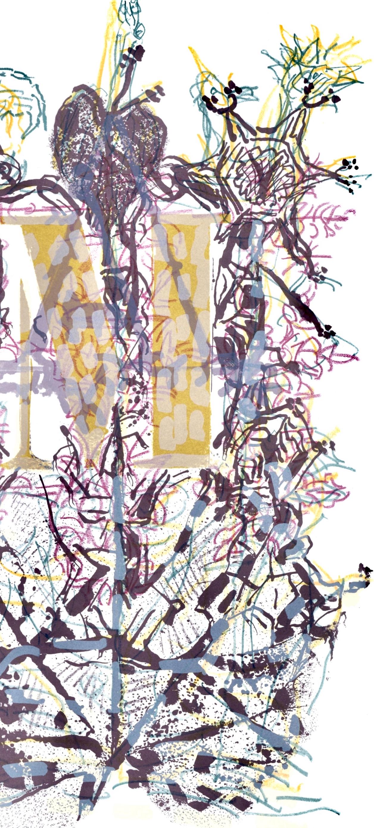 Jean-Paul Riopelle, Composition, Hommage Aim Et Marguerite Maeght, Derrire Le Miroir, Lithograph