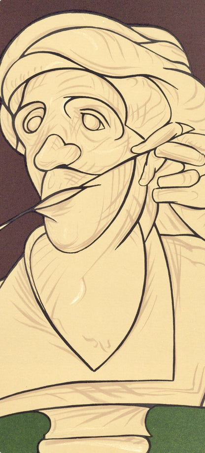 Valerio Adami, Composition, Hommage Aim Et Marguerite Maeght, Derrire Le Miroir, Lithograph