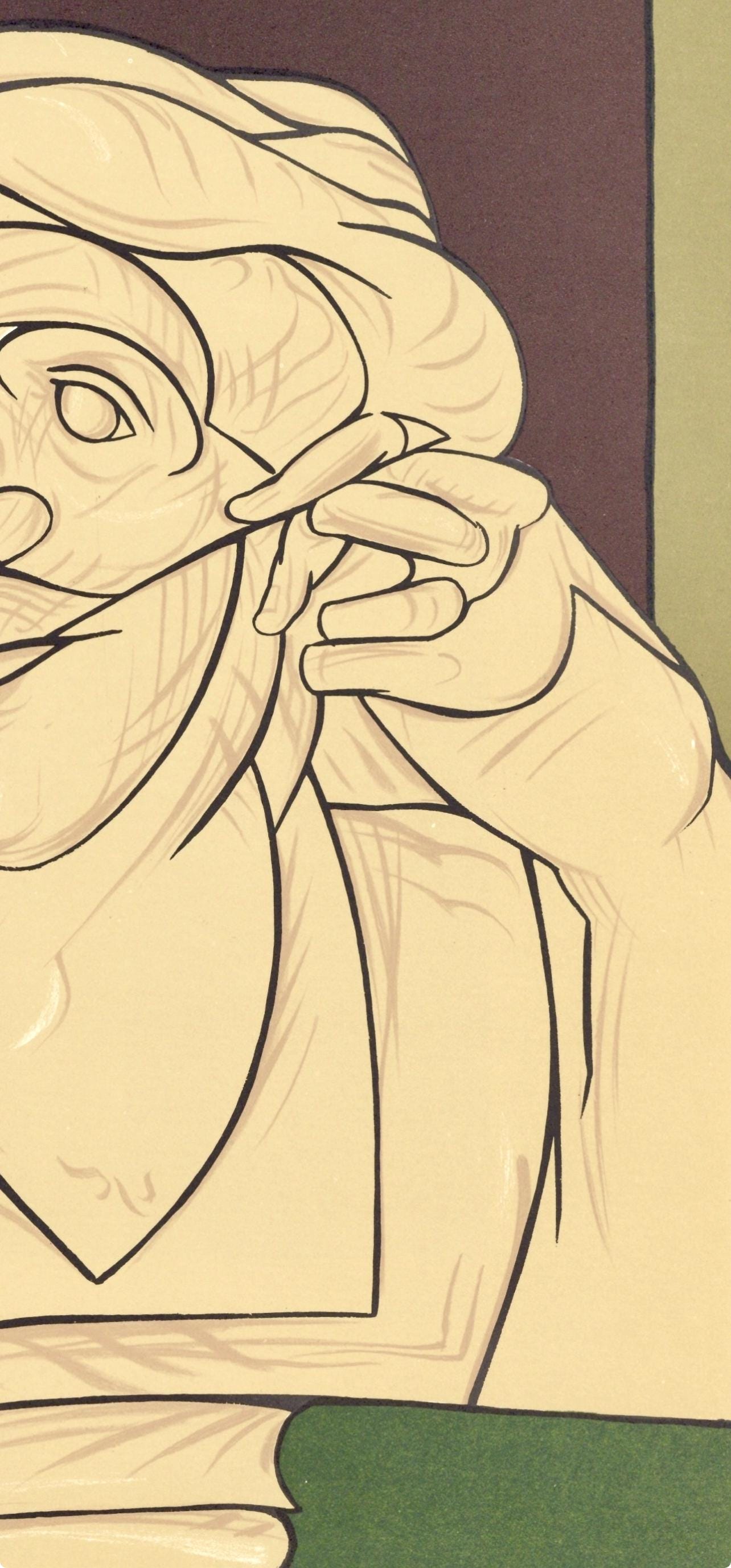 Valerio Adami, Composition, Hommage Aim Et Marguerite Maeght, Derrire Le Miroir, Lithograph