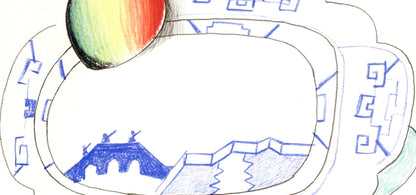 Saul Steinberg, Composition, Hommage Aim Et Marguerite Maeght, Derrire Le Miroir, Lithograph