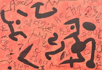 Joan Mir, Composition (Mourlot 1251), Hommage Aim Et Marguerite Maeght, Derrire Le Miroir,