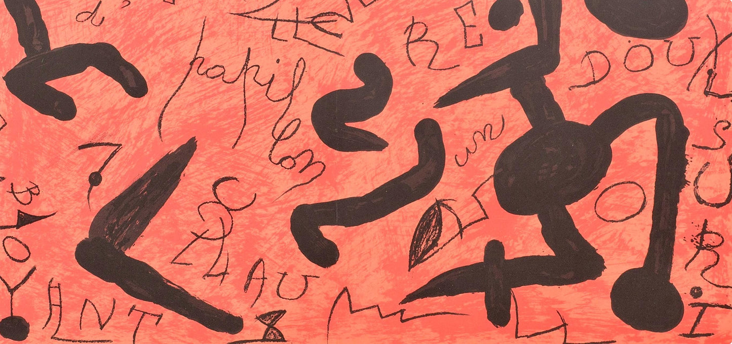 Joan Mir, Composition (Mourlot 1251), Hommage Aim Et Marguerite Maeght, Derrire Le Miroir,