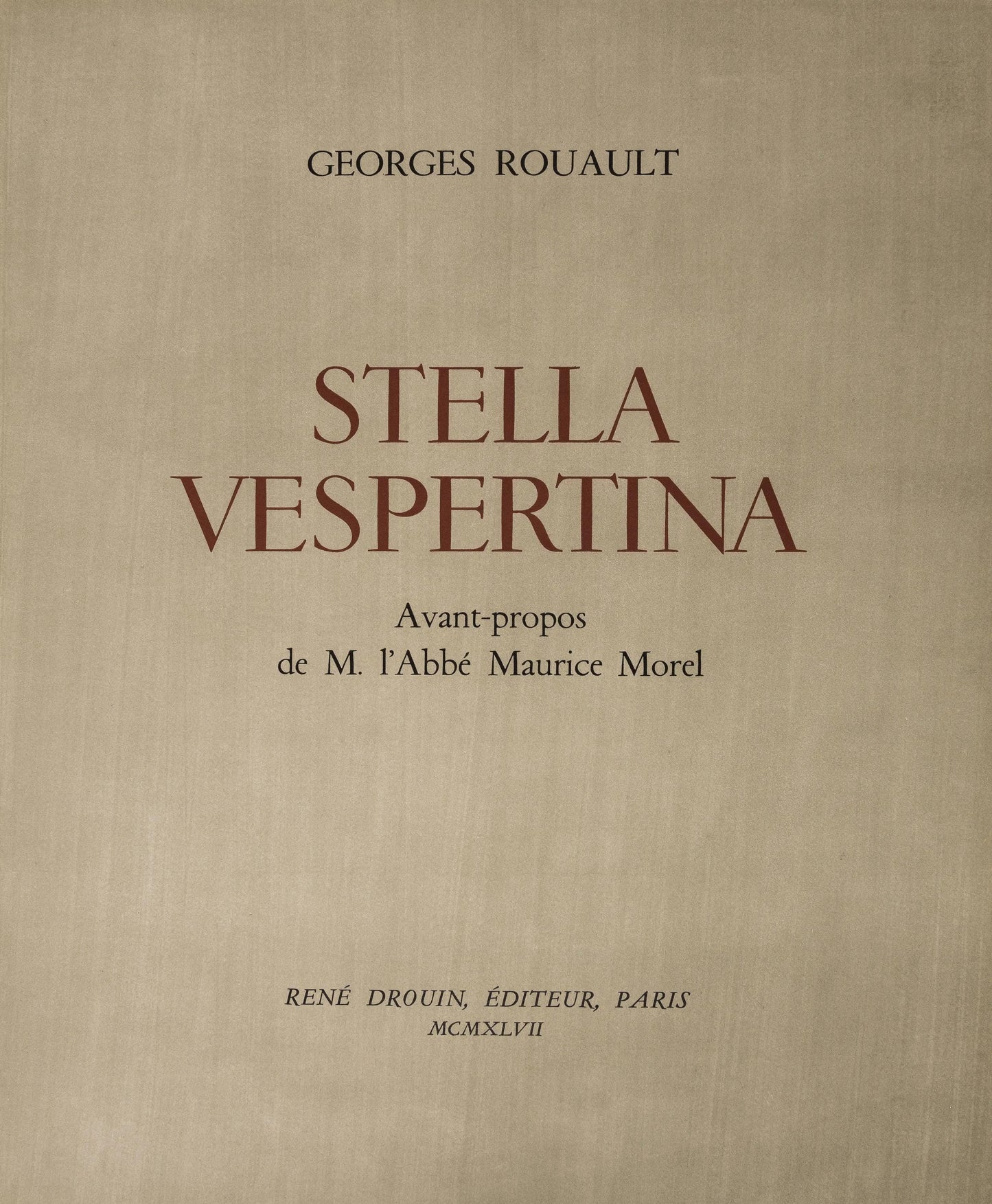 Georges Rouault, Puits De Jacob, Stella Vespertina, Hliogravure