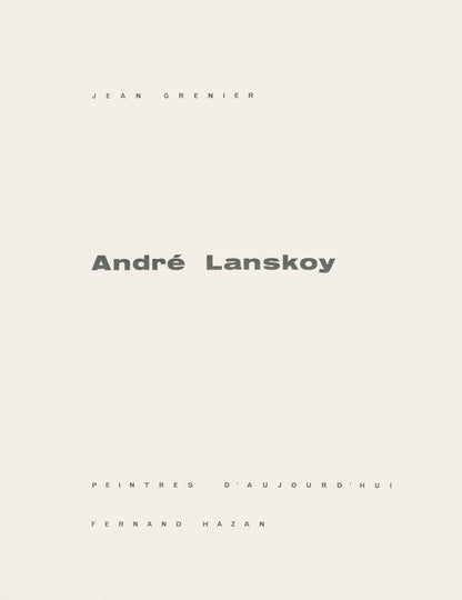 Andr Lanskoy, Nostalgie Vaincue, Andr Lanskoy, Peintres D'Aujourd'Hui, Hliogravure