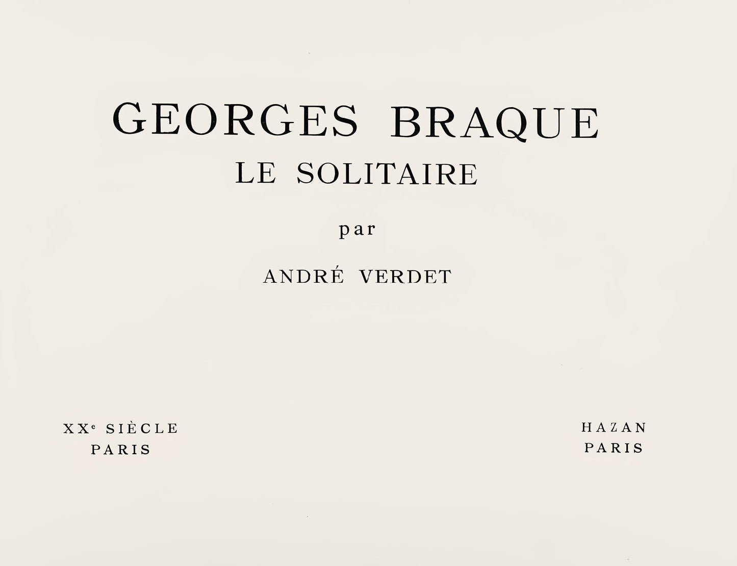 Georges Braque, Forme, Georges Braque, Le Solitaire, Xxe Sicle, Lithograph