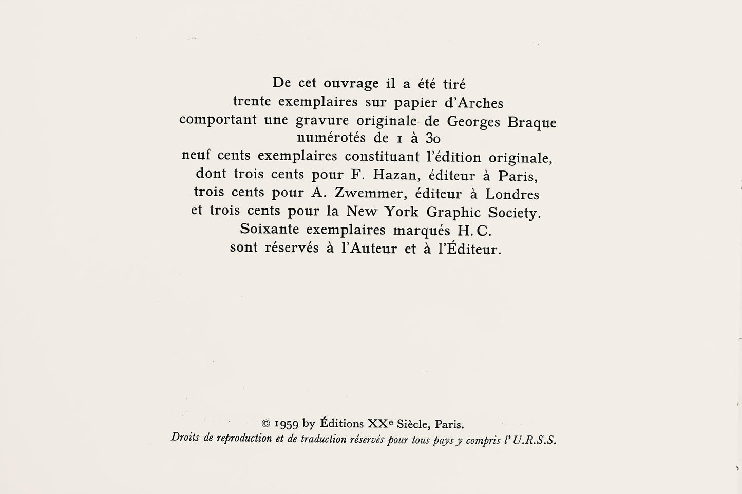 Georges Braque, Oiseau Au Couchant, Georges Braque, Le Solitaire, Xxe Sicle, Lithograph