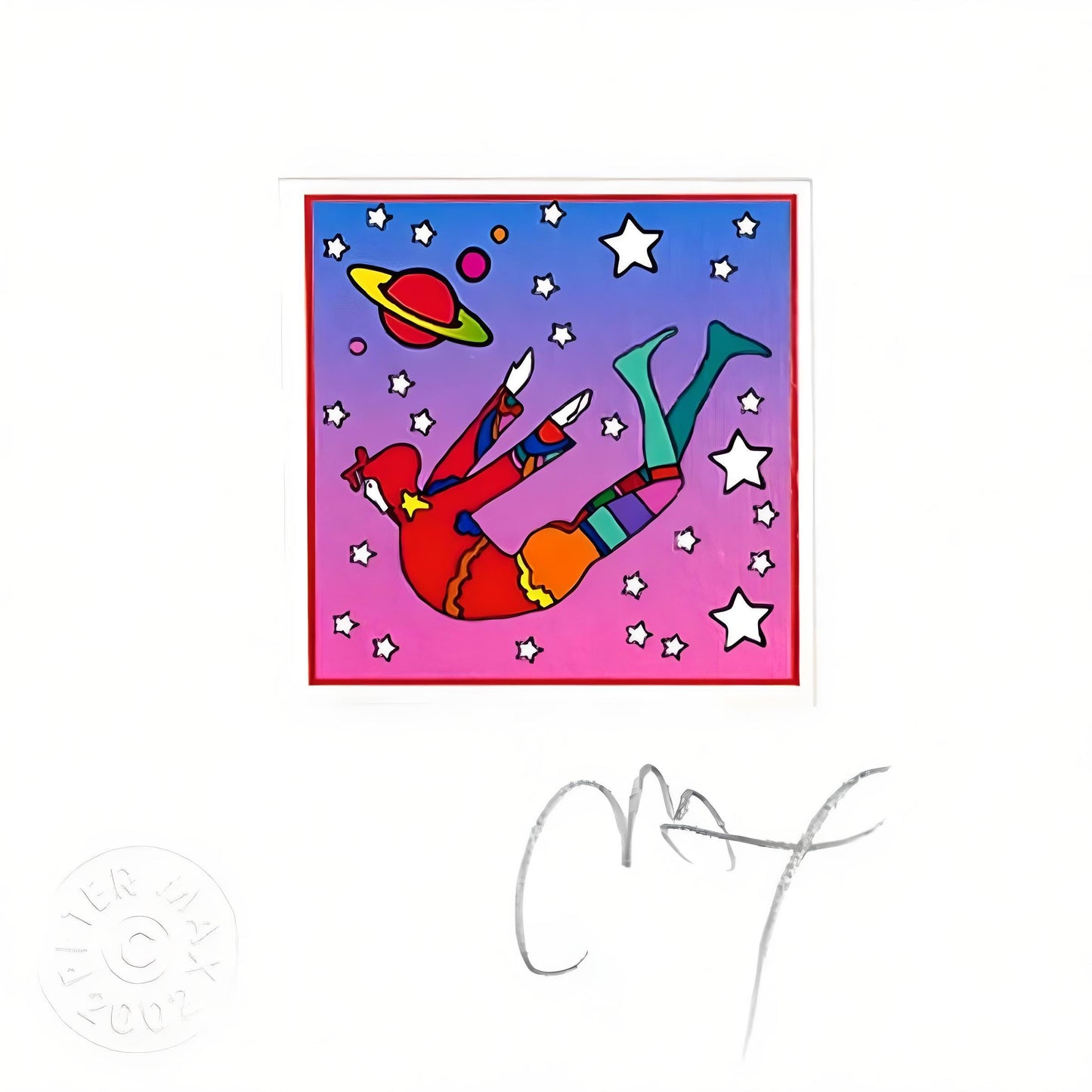 Peter Max, Cosmic Flyer In Space, Hand Signed, Official Lithograph