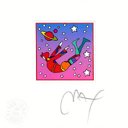 Peter Max, Cosmic Flyer In Space, Hand Signed, Official Lithograph