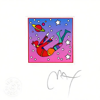 Peter Max, Cosmic Flyer In Space, Hand Signed, Official Lithograph