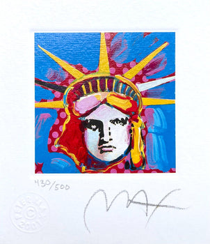 Peter Max, Liberty Head I, Hand Signed, Official Lithograph