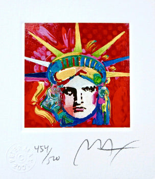 Peter Max, Liberty Head Iv, Hand Signed, Official Lithograph