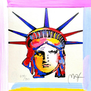 Peter Max, Liberty Head X, Hand Signed, Official Lithograph