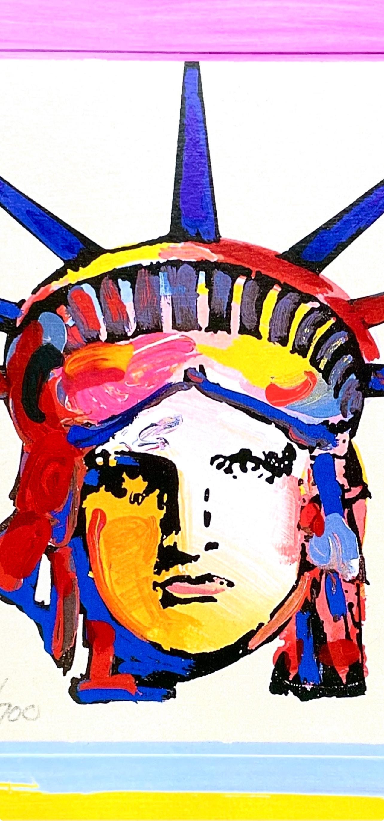 Peter Max, Liberty Head X, Hand Signed, Official Lithograph
