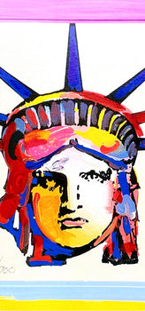 Peter Max, Liberty Head X, Hand Signed, Official Lithograph