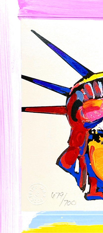 Peter Max, Liberty Head X, Hand Signed, Official Lithograph