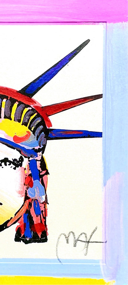 Peter Max, Liberty Head X, Hand Signed, Official Lithograph