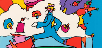 Official Lithograph - Peter Max - Cosmic Runner - Retro Suite I - Hand Signed