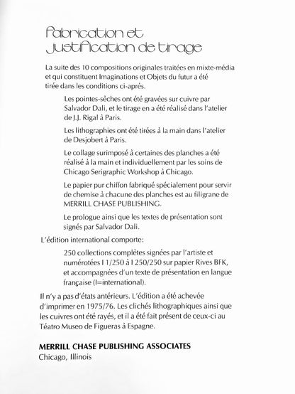 Salvador Dal, Maquillage cyclopen (M/ L 822-831; Field 75-13), Imaginations et Objets du Futur, Lithograph