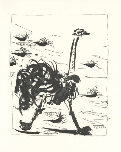 Pablo Picasso, L'Autruche (The Ostrich) (Orozco P.82), Histoire Naturelle, Lithograph