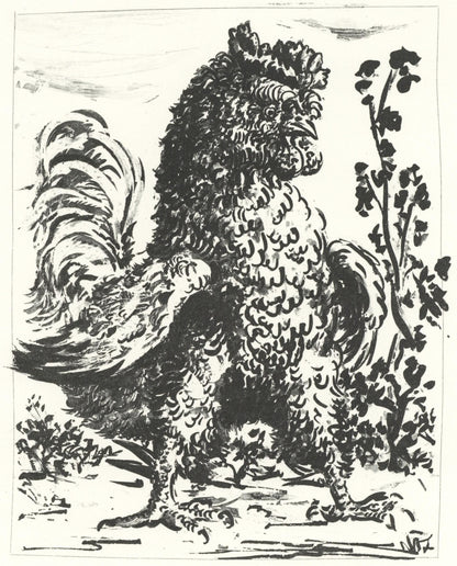 Pablo Picasso, Le Coq (The Rooster) (Orozco P.82), Histoire Naturelle, Lithograph