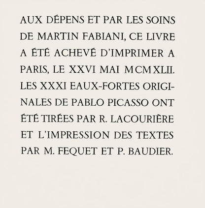 Pablo Picasso, Le Cerf (The Deer) (Orozco P.82), Histoire Naturelle, Lithograph