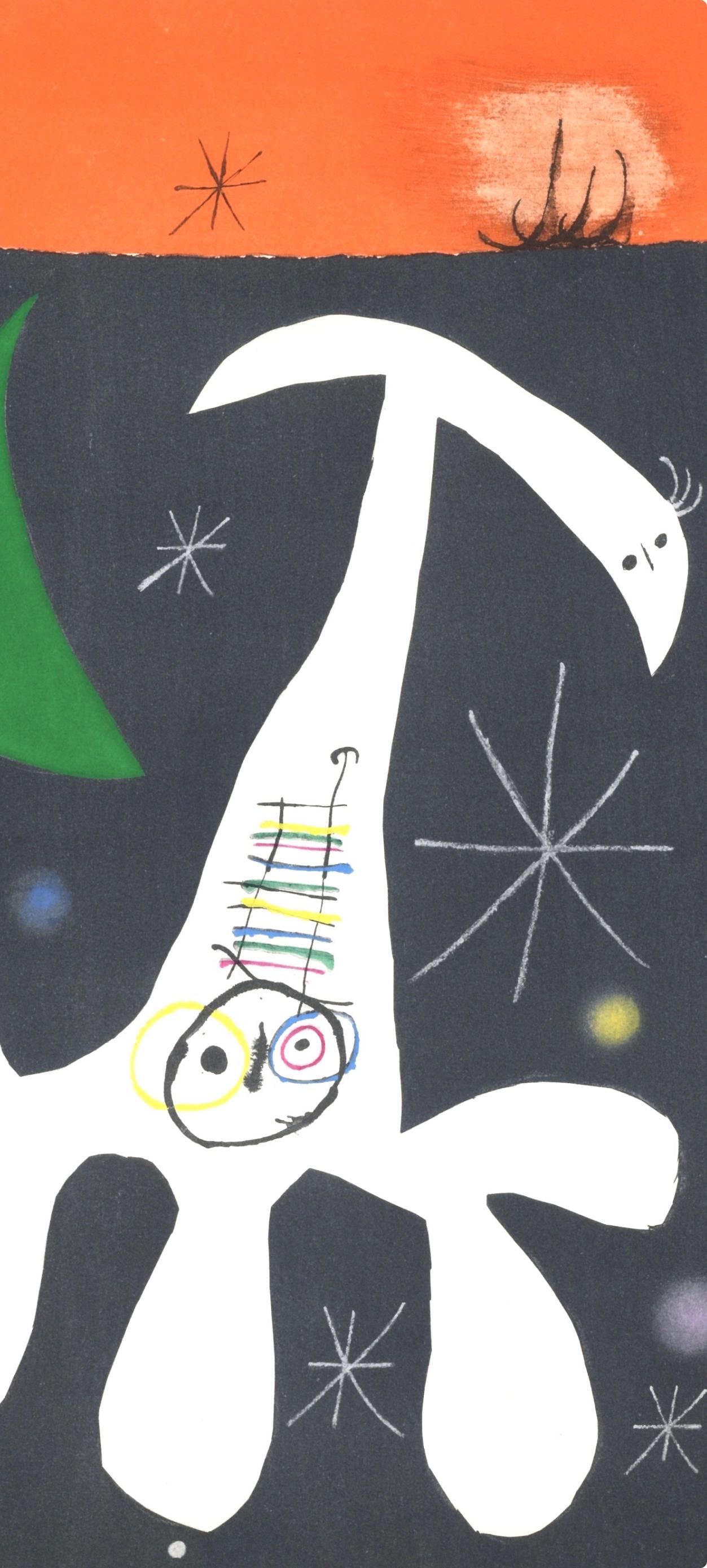 Joan Mir, L'Oiseau Solaire, L'Oiseau Lunaire, Tincelles (Cramer 117; Dupin 447-48), Lithograph