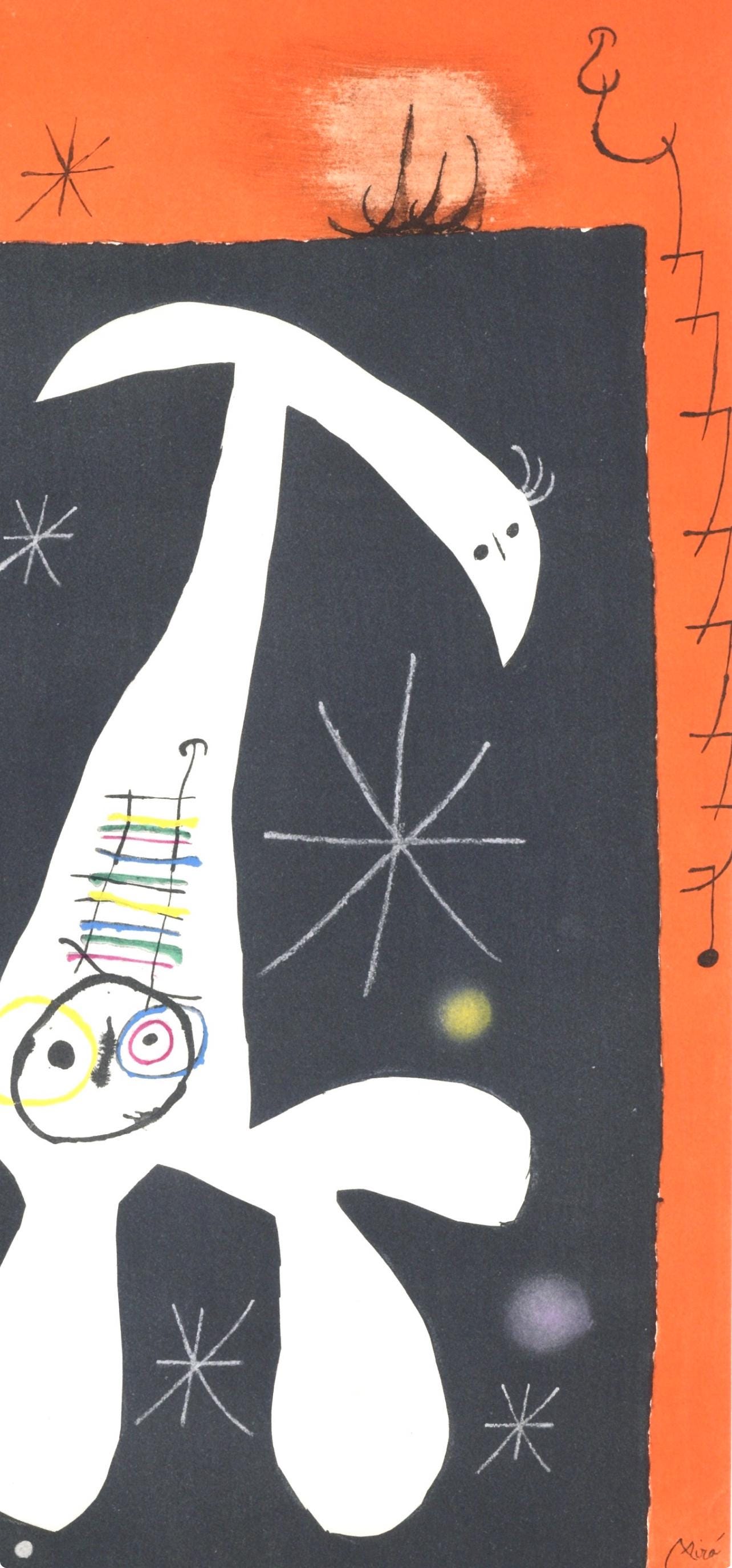 Joan Mir, L'Oiseau Solaire, L'Oiseau Lunaire, Tincelles (Cramer 117; Dupin 447-48), Lithograph