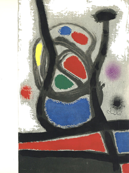 Joan Mir, L'Oiseau Solaire, L'Oiseau Lunaire, Tincelles (Cramer 117; Dupin 447-48), Lithograph