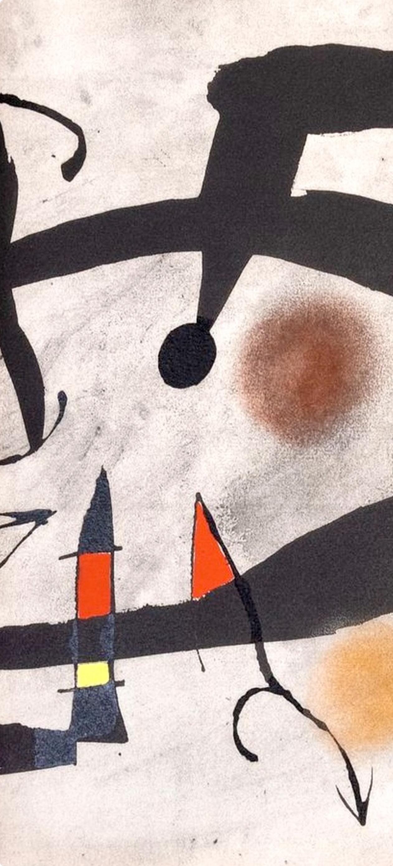 Joan Mir, L'Oiseau Solaire, L'Oiseau Lunaire, Tincelles (Cramer 117; Dupin 447-48), Lithograph