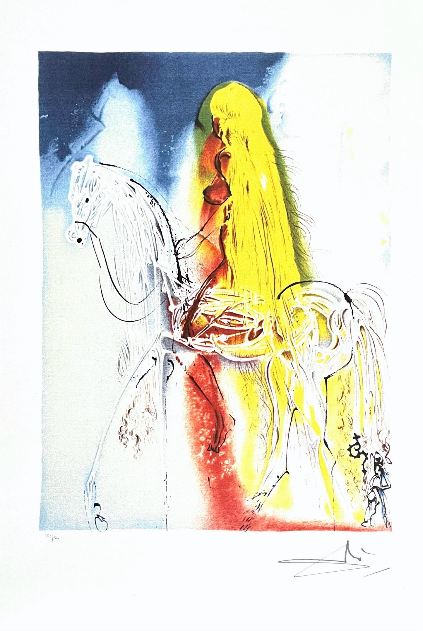 Salvador Dali, Dame Godiva, Signed, Offset Lithograph