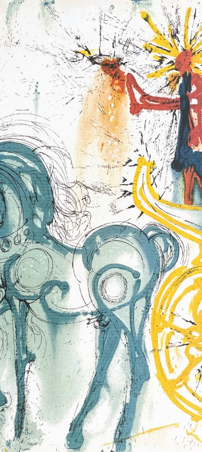 Salvador Dali, Le Cheval De Triomphe, Signed, Offset Lithograph