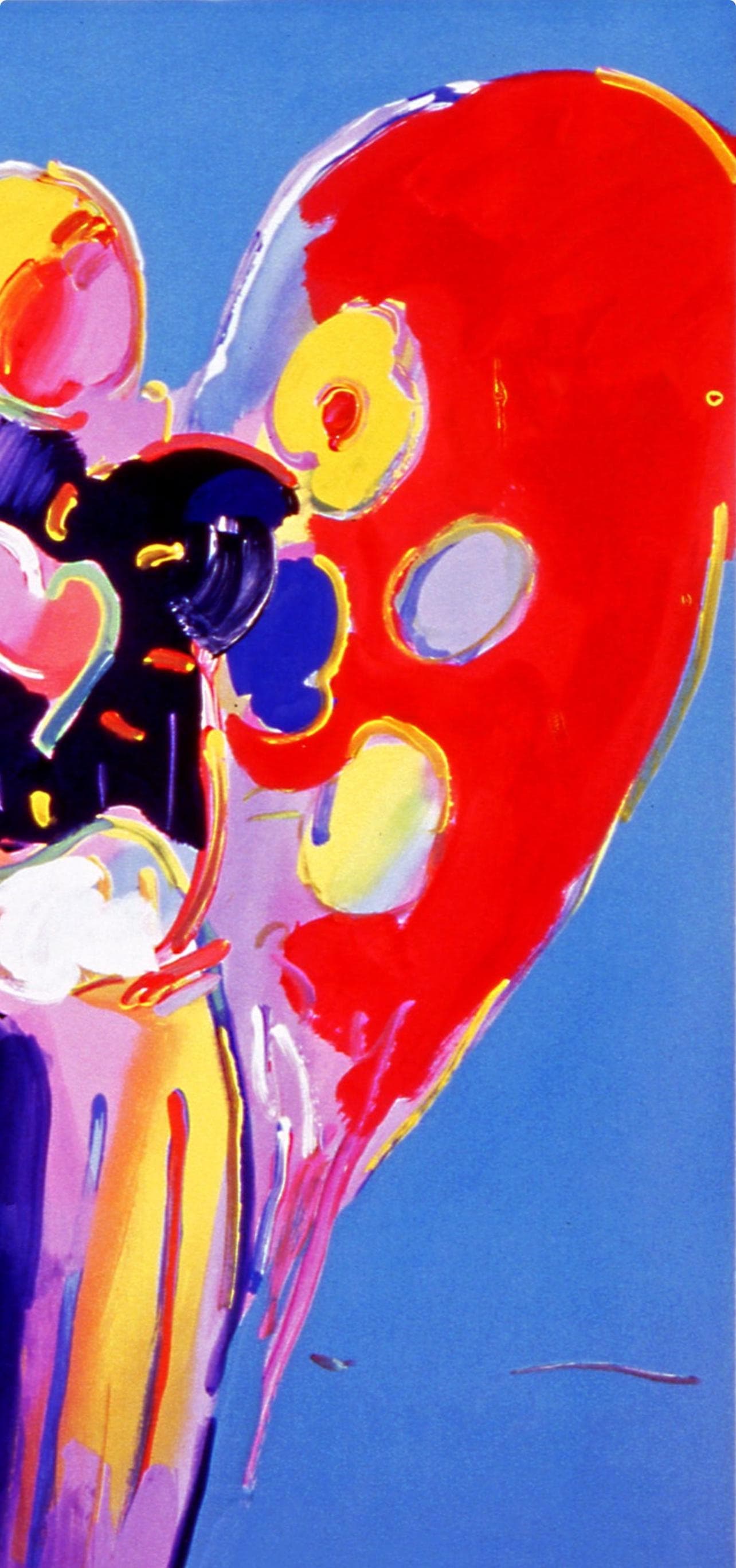 Peter Max, Blue Angel With Heart, Hand Signed, Official Lithograph