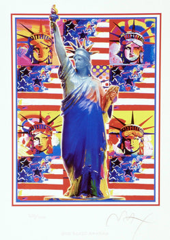 Peter Max, God Bless America, Hand Signed, Official Lithograph