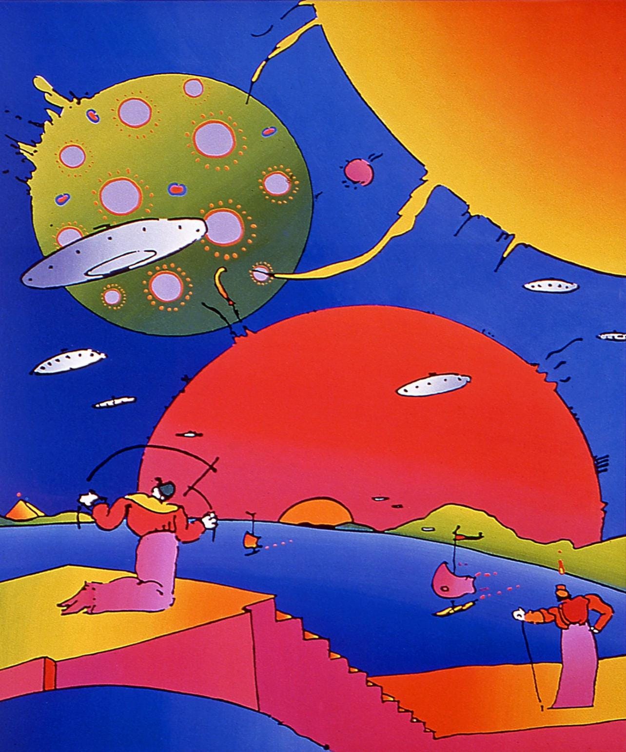 Peter Max, Year 2250 Ii, Hand Signed, Official Lithograph