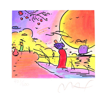 Peter Max, Two Sages, Hand Signed, Official Lithograph